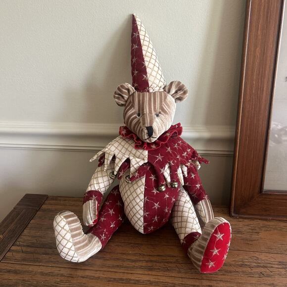 Mark Roberts Other - Mark Roberts 22" Jester Bear Stuffed Doll Animal Flemish Collection Vtg Xmas
